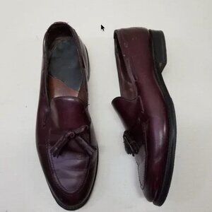 Allen Edmonds 10 GRAYSON  Red Leather Tassel Dress Shoes Slip On Loafers